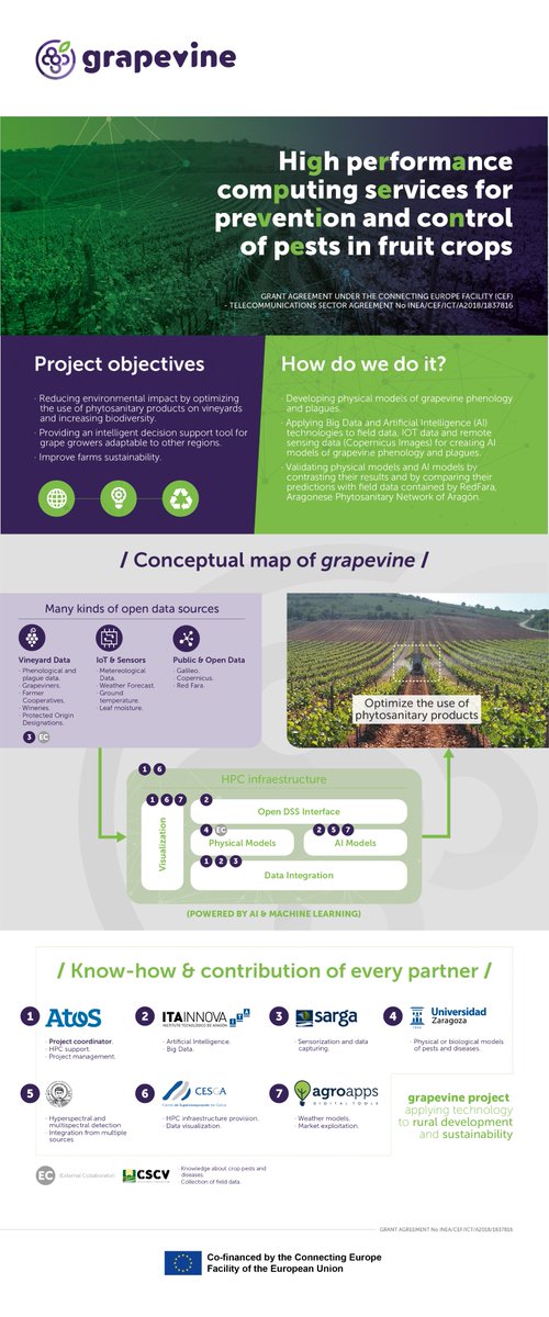 grapevine_pro's tweet photo. hiGh peRformAnce comPuting sErvices 💻
for preVentIon and coNtrol of pEsts in fruit crops 🍇

🇪🇺 Project part of @EU_HaDEA #CEFTelecom program

#BigData #ArtificialIntelligence #HPC https://t.co/Xiudpf4QdA