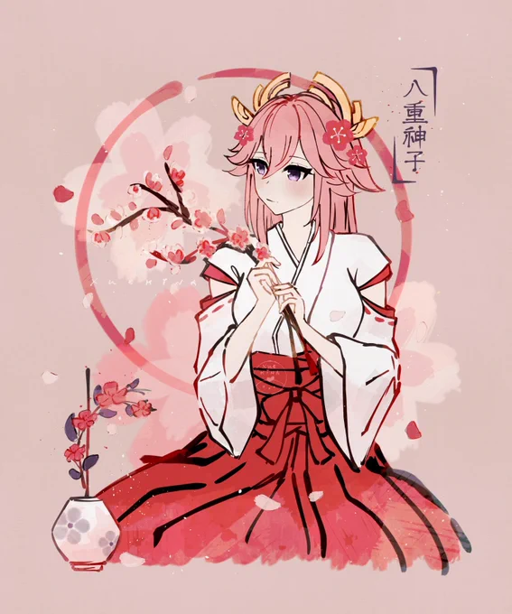Yae Miko ink drawing 💮

#八重神子 #原神 #Genshin 
