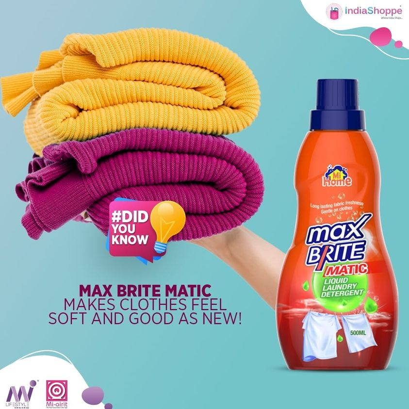 IndiaShoppe's tweet photo. Laundry doesn't get easier than this!
#mihome #maxbritematic #laundryliquid #cleanclothes #goodasnew https://t.co/1q8USVgOWv