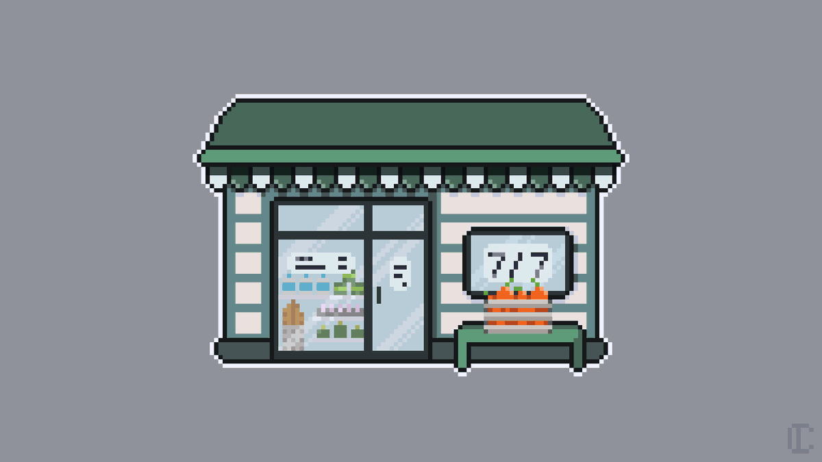 CornaPix's tweet photo. #ConvenienceStore for @Pixel_Dailies 

#pixel_dailies #pixelart #aseprite https://t.co/GHh4c7NUgl