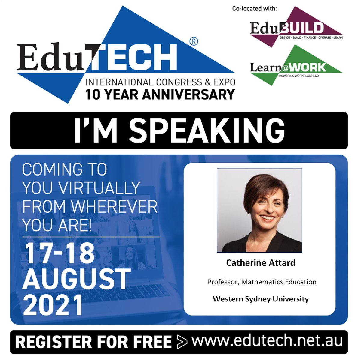 I'm looking forward to taking part in a panel discussion about reasons the mathematics curriculum must change with @kristen_jt, <a href="/Allan_Dougan/">Allan Dougan</a> &amp; Darren Clark at <a href="/EduTECH_AU/">EDUtech AU</a>. Conference registration is free, so this is a great opportunity to catch up on some professional learning!