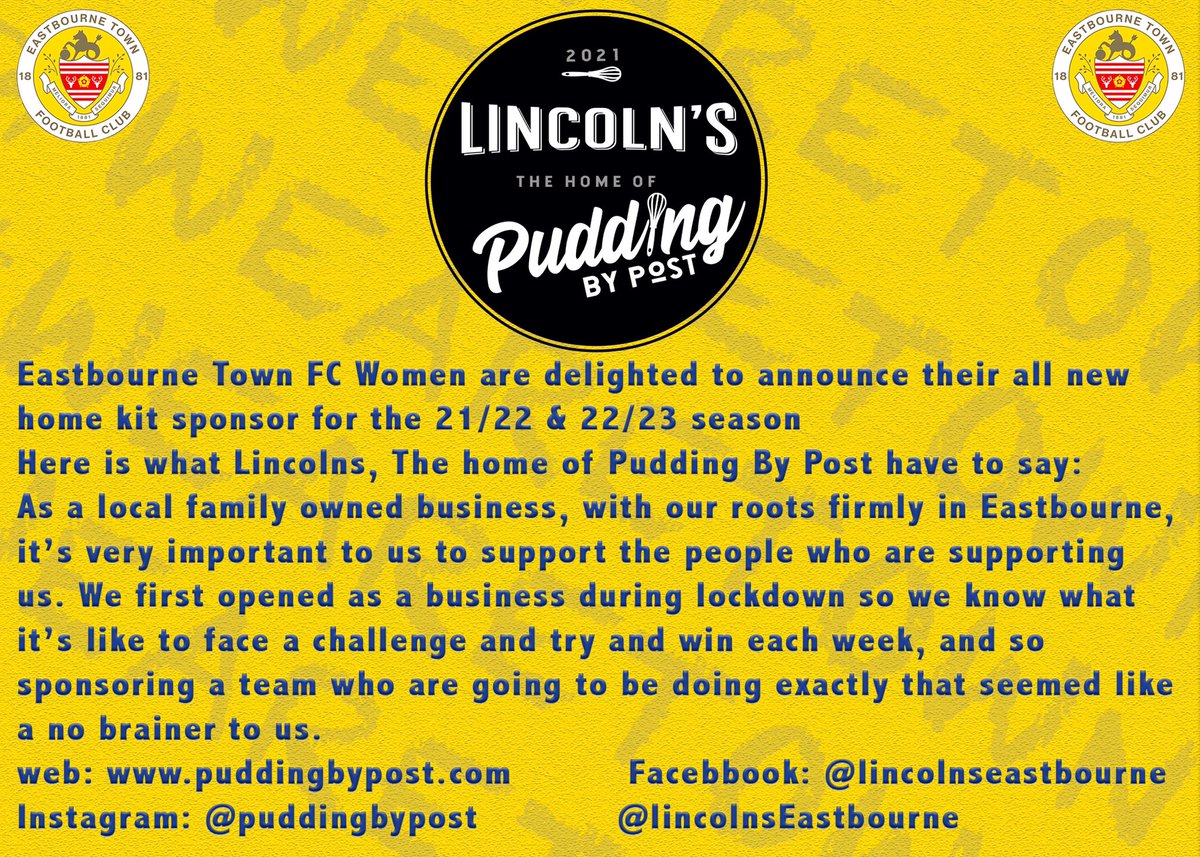 We are very happy to announce our new home kit main shirt sponsor for the coming 2 seasons. The food these guys produce is amazing and we are so pleased to have them on board with us here at <a href="/eastbournetfc/">Eastbourne Town FC</a> as we look to start our journey in the <a href="/SCWGFL/">SCWGFL</a> #wearetown