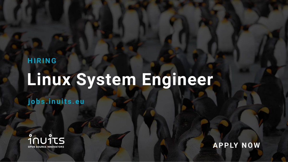 inuits's tweet photo. Are you someone with a passion for #opensource or do you know someone?

We are looking for Linux System Engineers to join our team.

Read more about the job and our culture on our website: https://t.co/e4NGkiOzK7 https://t.co/UjxqEjyxUD