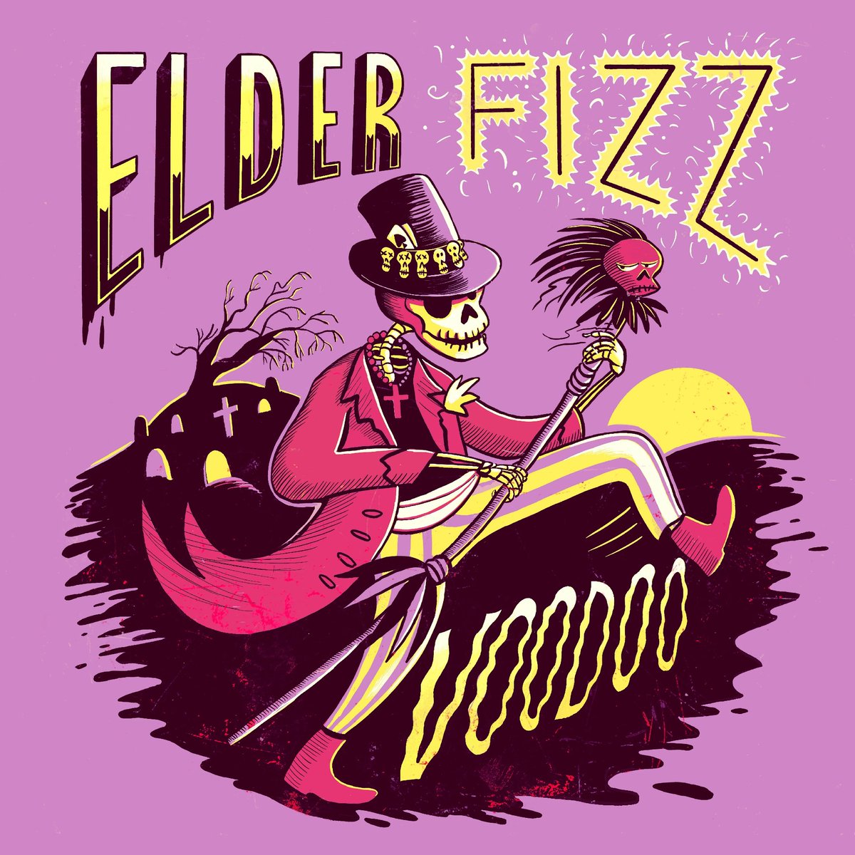 Elder Fizz beer label illustration and lettering design. Created for the Frome Brewing Company. Spooky!!
#beer #beerlable #beerporn #beerdesign #beercan #illustration #illustrationart #illustrationforproducts