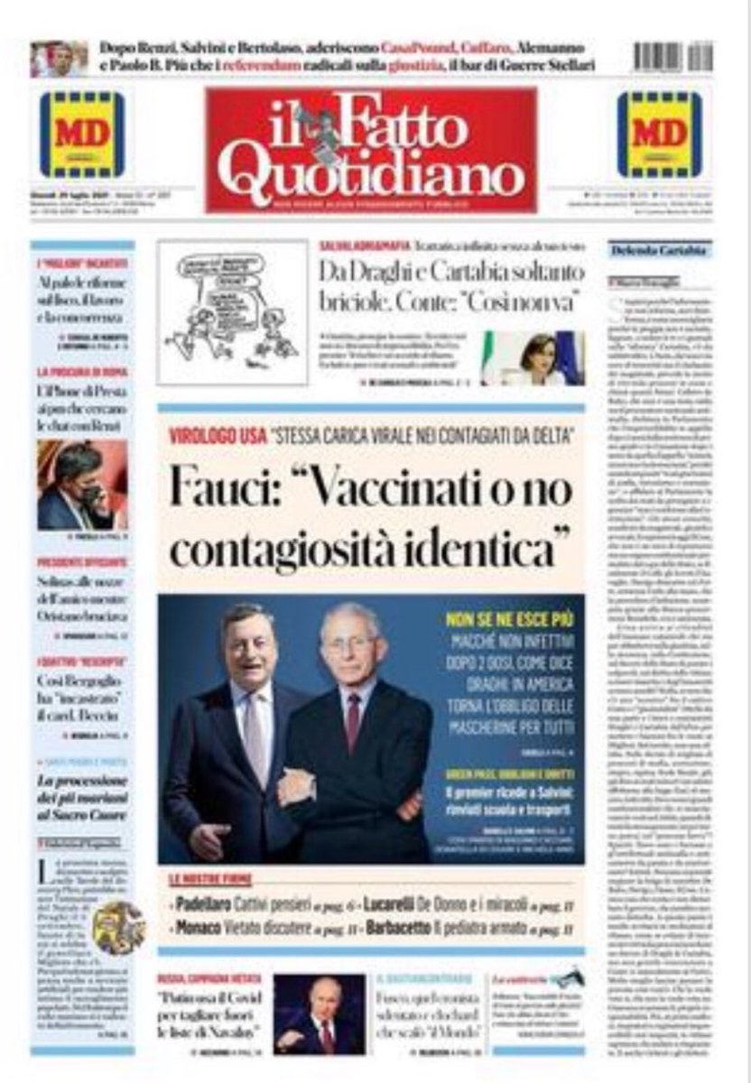 arianna_tronco's tweet photo. Fauci ha detto una cosa diversa. Ha detto che, seppur in casi rari, può accadere che i vaccinati contagino come i non vaccinati. E per questo, ha invitato tutti a vaccinarsi e ad indossare la mascherina al chiuso. 
Dipenderà dal non conoscere l’inglese?
#Fauci https://t.co/Zanqj5eZaT