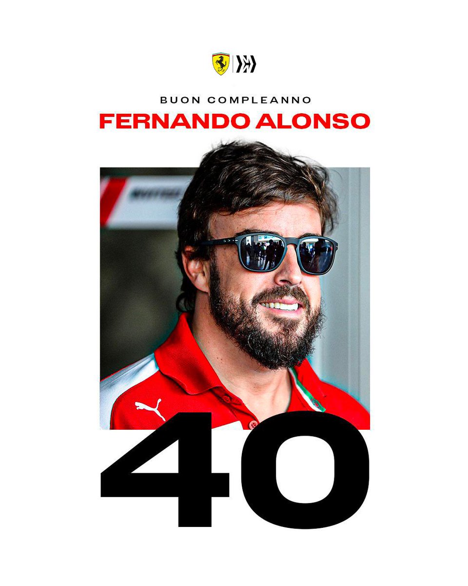 Buon compleanno <a href="/alo_oficial/">Fernando Alonso</a> 🎂

Have a great one 🙌🥳

#essereFerrari🔴