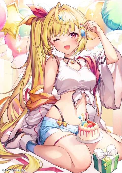 星川サラちゃん誕生日グッズ&amp;ボイスの描き下ろしイラストを去年に引き続き担当させていただきました🌟🌈
8月7日より販売開始です!なにとぞなにとぞ!🎂 