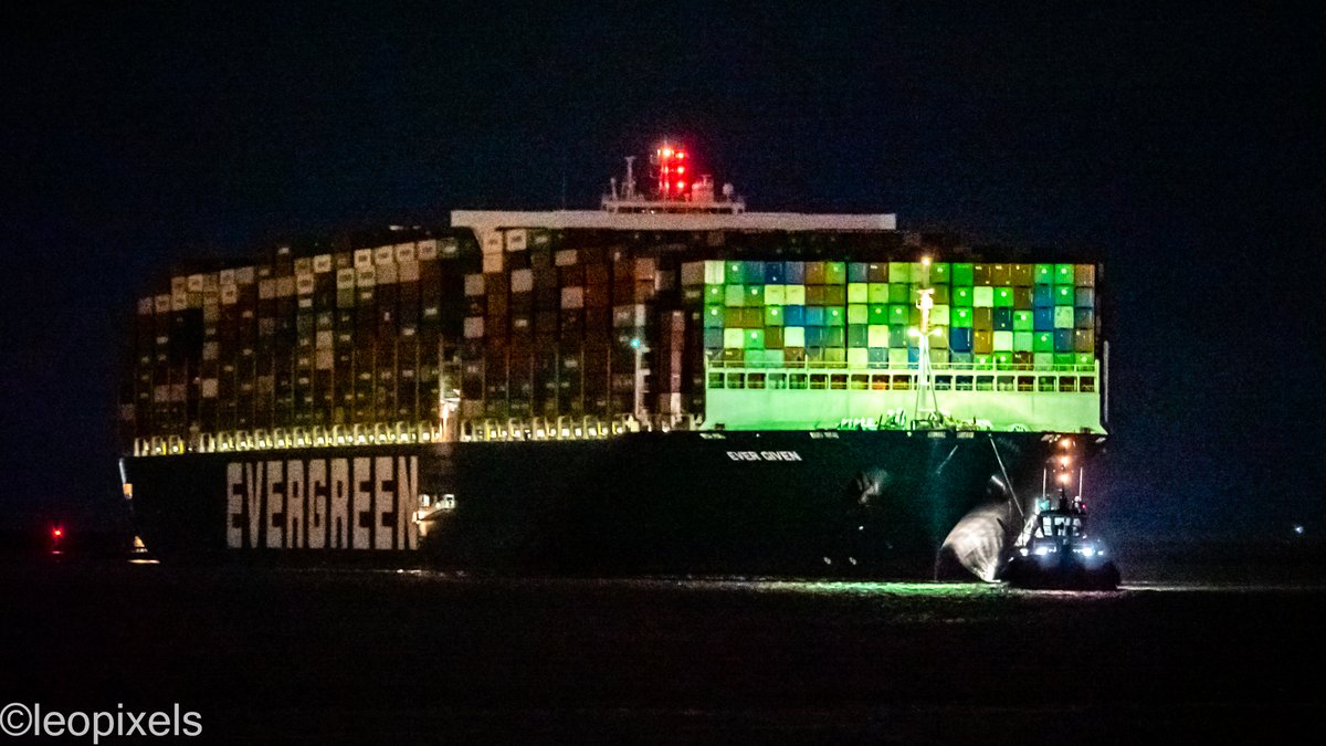 #EverGiven finally made it to #Rotterdam #PortOfRotterdam <a href="/HavenRotterdam/">Havenbedrijf R'dam</a> #thenetherlands