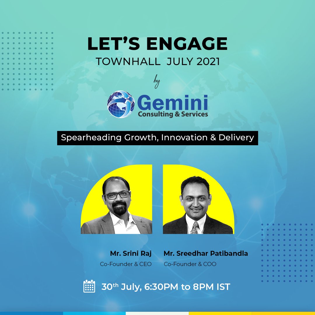 gemini_services's tweet photo. #GeminiConsultingandServices to organize its monthly town hall on Friday, July 30.
The upcoming town hall will feature exciting information on #Fanstrike.
So all Geminites, Save the Date and join the upcoming #Townhall…
#LeadershipTeam #OrganizationalAchievements https://t.co/qKqBGEDPdo