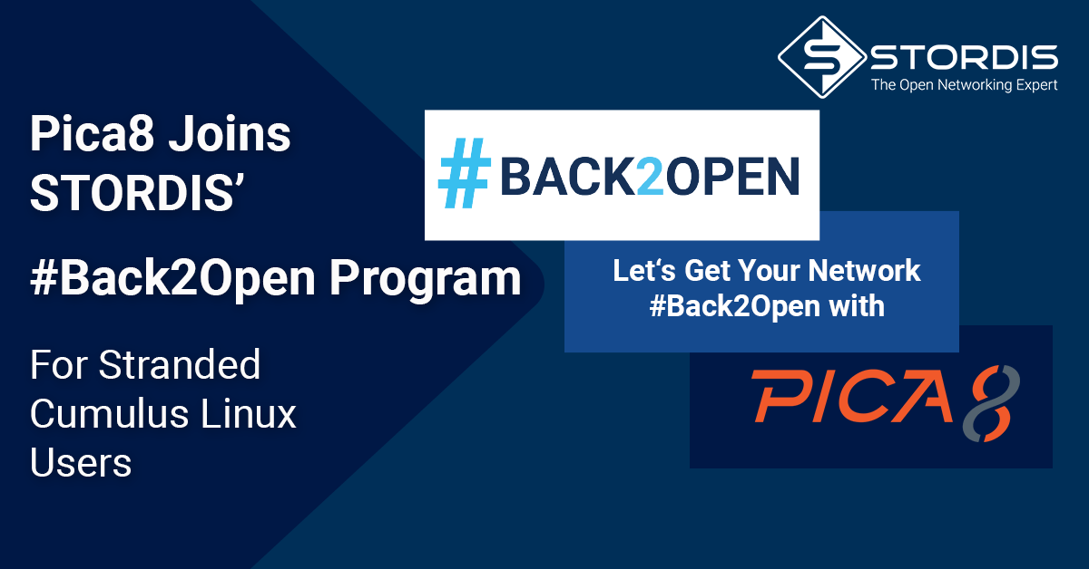 STORDIS_GmbH's tweet photo. @Pica8 joins our #Back2Open Program for stranded Cumulus Linux users!
Running #CumulusLinux on a switch with #Broadcom ASIC e.g. from @EdgecoreNetwork?
Get Your Network #Back2Open for FREE*
Read more here:
https://t.co/gh4DAVyWIP
#pica8 #opennetworking #stordis #cumulus #linux https://t.co/JszEDR6BJu