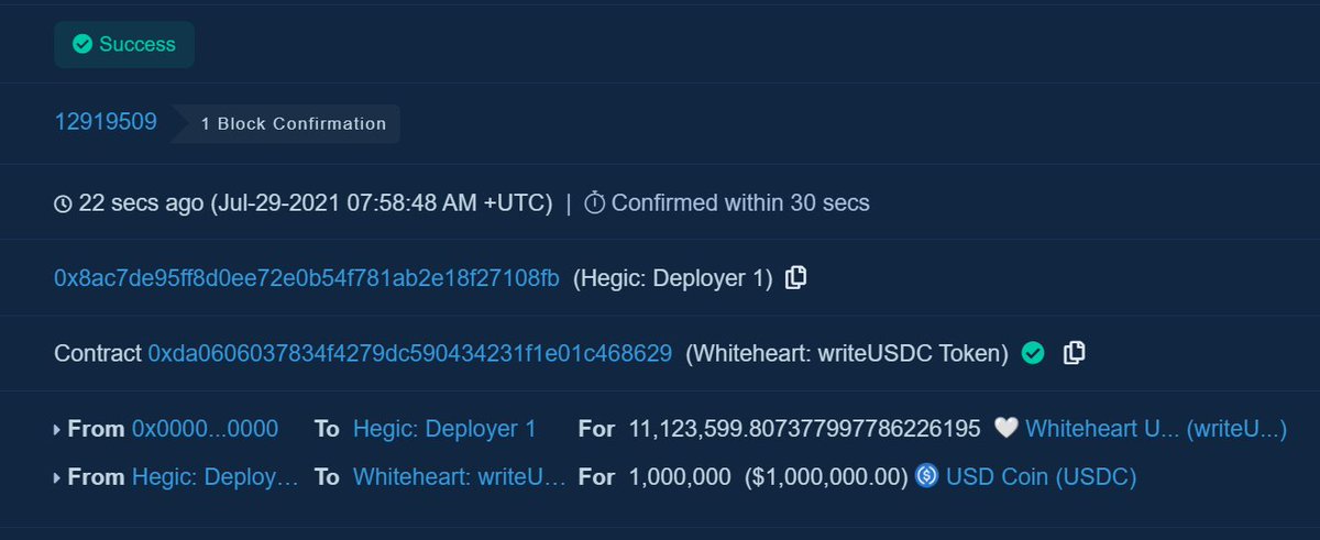 +$1,000,000 in $USDC
HAVE JUST BEEN DEPOSITED
INTO THE WHITEHEART POOL!

Protect your assets from losses
with on-chain hedge contracts on
whiteheart.finance

Loss protection cost:

~9.9% / 28 DAYS / $ETH
or just $0.34 per hour

~6.9% / 28 DAYS / $WBTC
or just $4.11 per hour