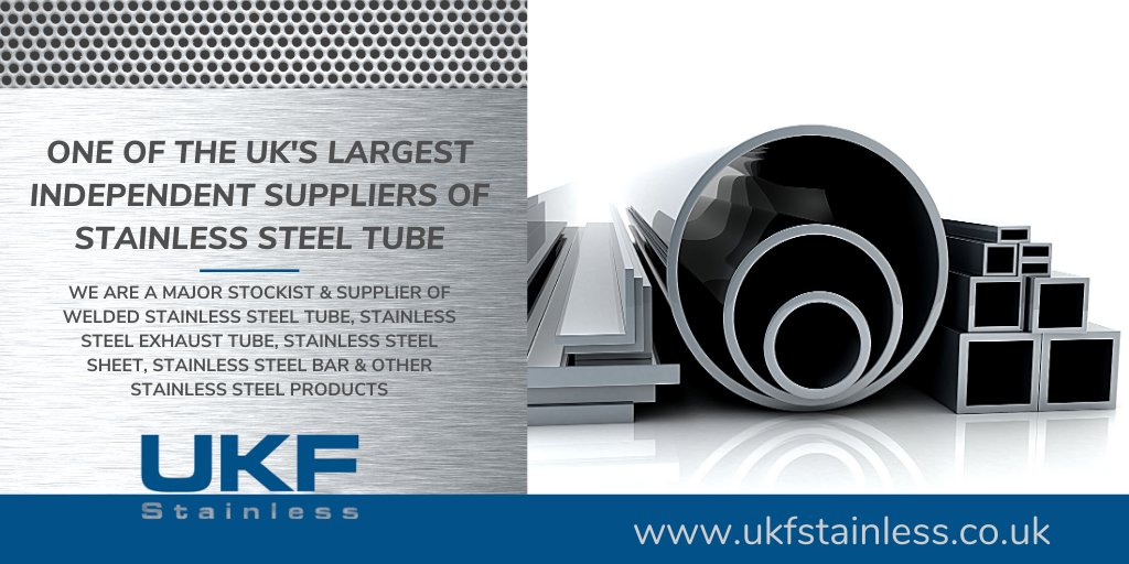 As one of the UK's largest independent suppliers of #Stainlesssteel tube, we provide:
- Ornamental Tube
- Flat Bar
- #Handrail #tubing
-  Round Bar
- #Marine #Tube
- #Exhaust Tube
- Box Section
- Continuously #Perforated Tube

Call: 01527 57 86 86
Click: ukfstainless.co.uk
