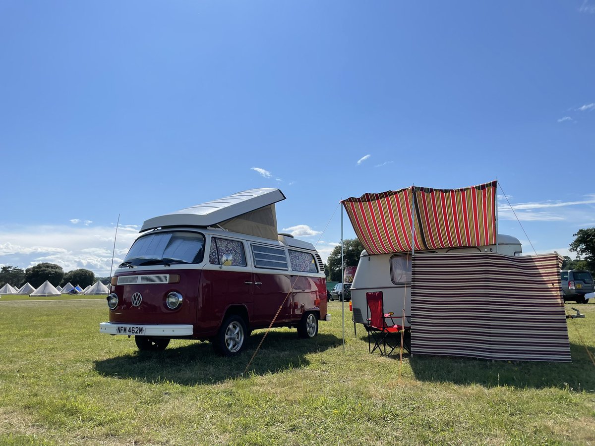 This little number bringing retro style to the campervan pitches! #CampElwood