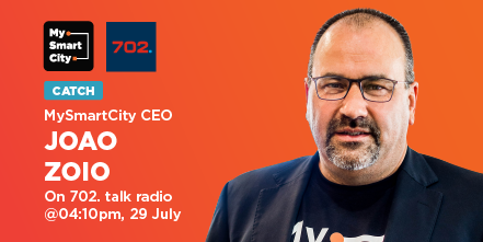 MySmartCity_SA's tweet photo. Tune into the #JohnPerlmanShow on @Radio702 at 04:10pm today as CEO @zoiojoao talks all things My Smart City. https://t.co/FMOqio7fRk 

#MySmartCity #LoveMyCity #FixMyCity #TechForGood https://t.co/rX32sJrSZa