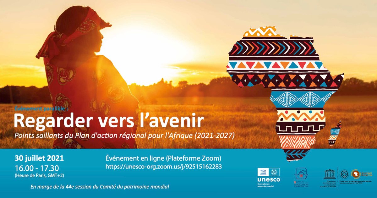 African_WH_Fund's tweet photo. Le #FPMA en partenariat avec @unescowhc organise un événement parallèle sur le 3e Cycle #Périodique dans la région #Afrique lors de la 44e Session de la Réunion du Comité du #Patrimoine Mondial. Le Webinaire (Zoom) se tiendra le 30 Juillet 2021 de 16h00 à 17h30 (heure de Paris). https://t.co/Hbn8Y9oYjG