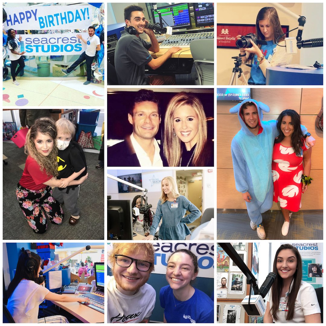 RyanFoundation's tweet photo. In honor of #NationalInternDay we would also like to celebrate our current team members who were all interns in #SeacrestStudios during college. We are thankful for these individuals who have been with us through multiple stages of their careers! https://t.co/a0C0w0EqNp