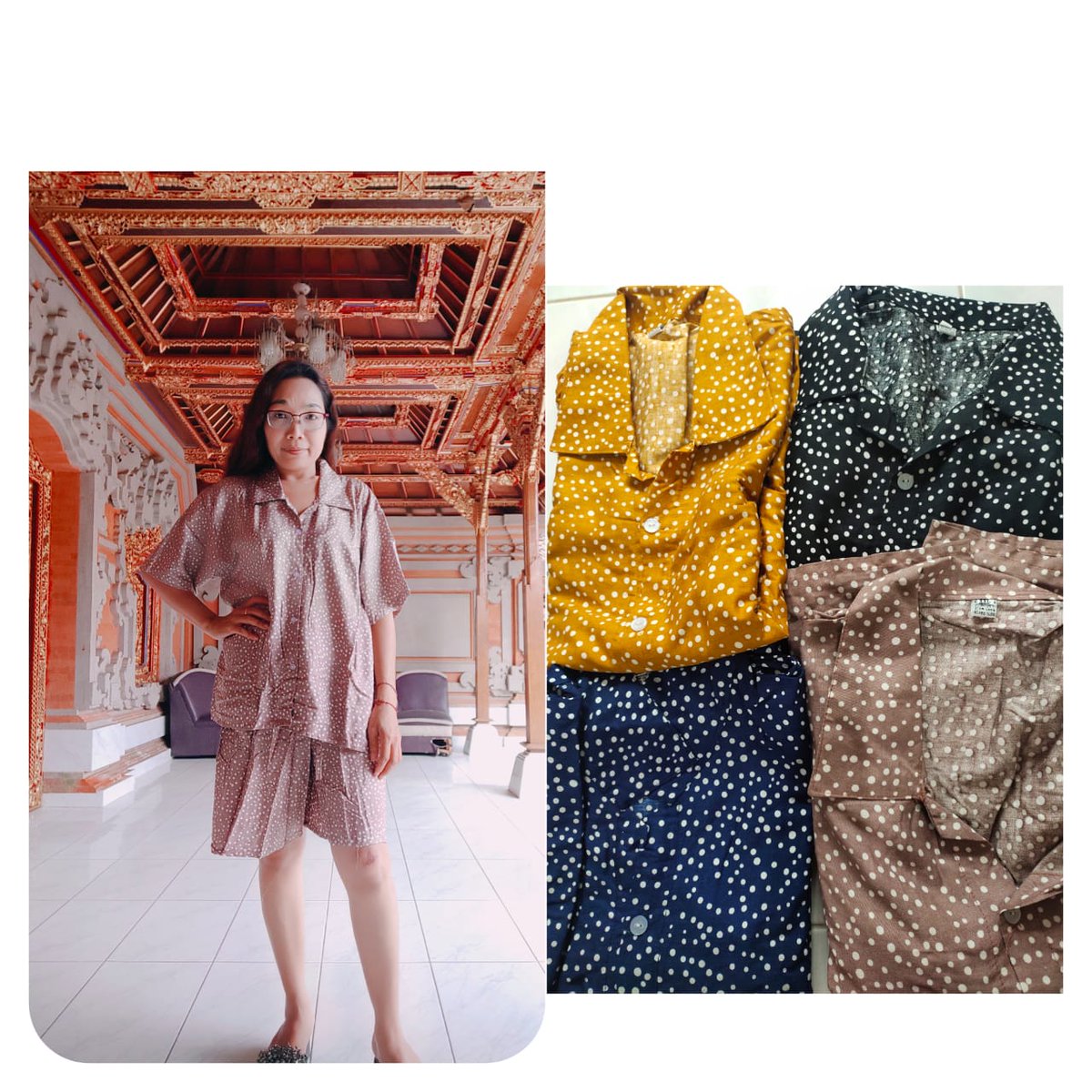 kamalacempaka's tweet photo. Nah yang ini juga 👕jumbo
🌸Set polka pendek
🌸Bahan rayon
🌸Jumbo
💰80rb
📩DM utk pemesanan, stok terbatas
#setpajamasbali
#setpiyama
#bajubali
#dressbali
#oleholehbali https://t.co/CMZkANSRqH