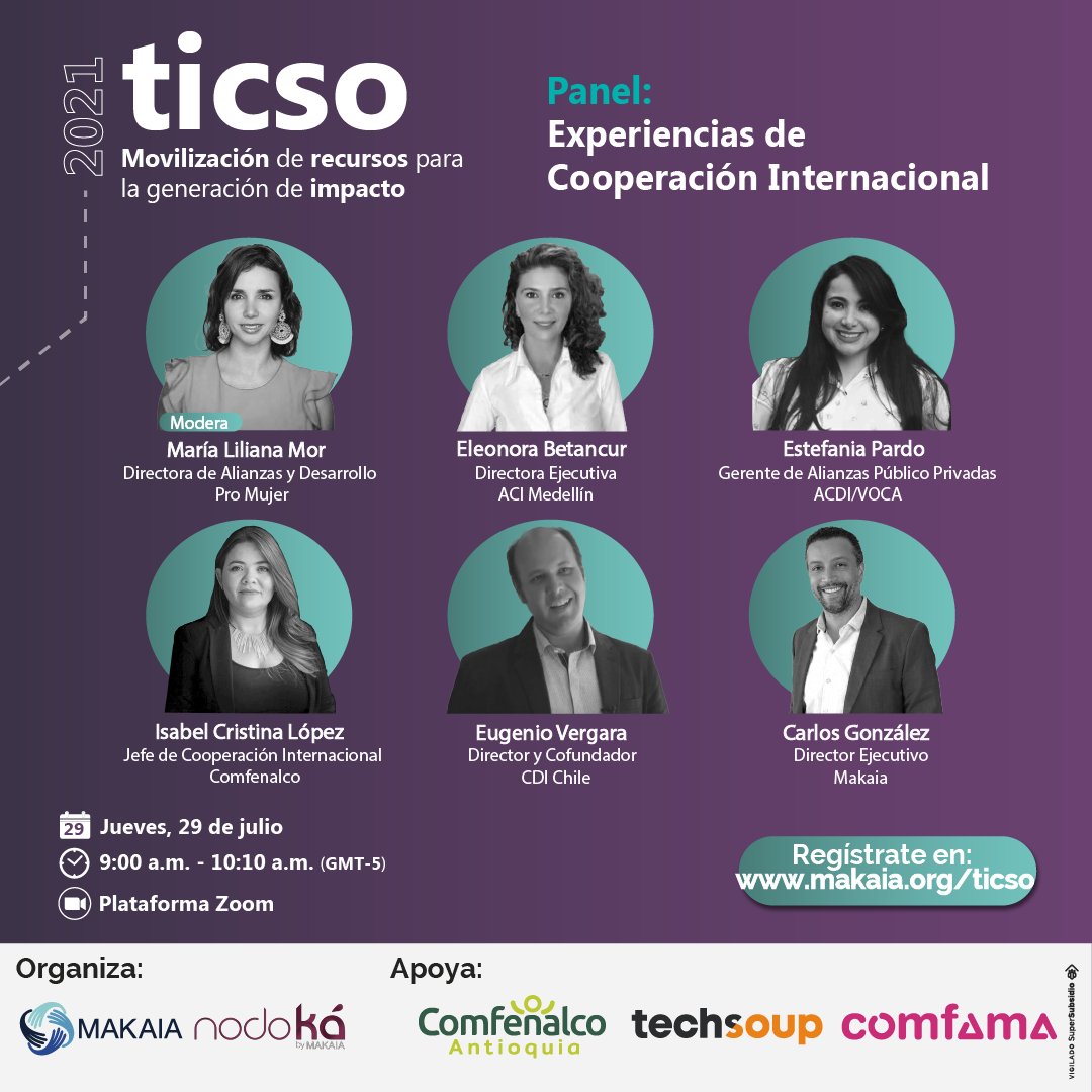 promujer's tweet photo. ¡Aún estás a tiempo de sumarte en este grandioso panel de impacto! Participa junto con María Liliana Mor, nuestra Directora de Alianzas y Desarrollo. Ingresa desde acá: https://t.co/Cm5oq1kY05 #TICSO2021 https://t.co/gm3zfqqB96