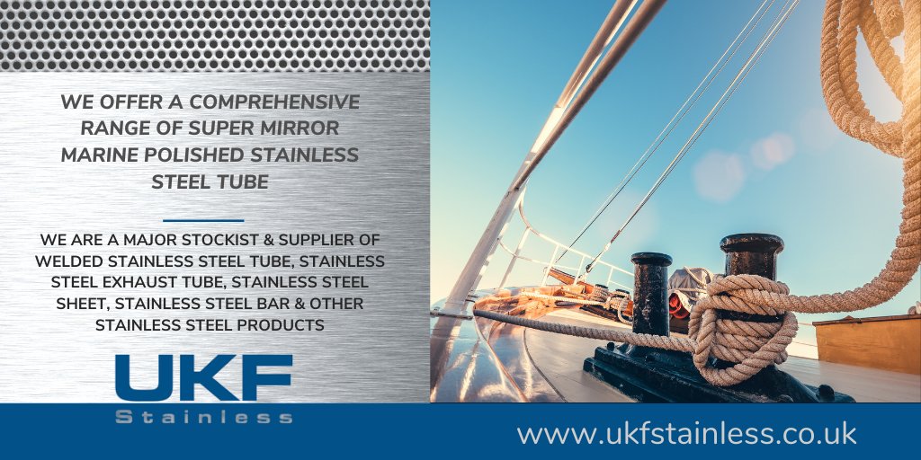 Our marine tube ranges covers tubes from ½” (12.70mm) – 2.1/2” (63.50mm) with a 16 gauge (1.6mm) wall thickness. Contact us today for a quote: +44 (0)1527 578686 

Click here to find out more: ukfstainless.co.uk/products-listi… 

#tube #engineering #marine #boat #manufacturing