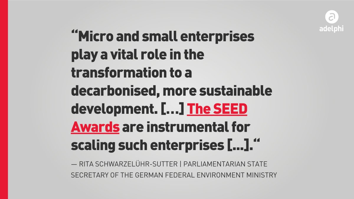 SEED Award winners drive change and inspire. The awards highlight examples of #GreenEntrepreneurship that can cause ripple effects to inspire more eco-inclusive start-ups. Learn about the 2021 winners & about @SEED_SustDev 👉 adelph.it/NewsSEEDWinners

#SEEDAwards2021
#MSME