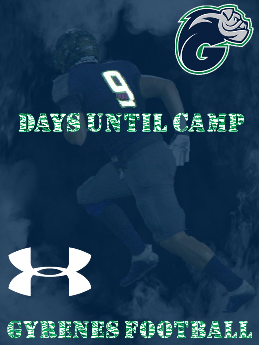 GyreneFootball's tweet photo. Finally into single digits until our team reports for camp! #GyreneParadise🙏🌴🏈 #FootballSeason https://t.co/BfYv5bYqEk