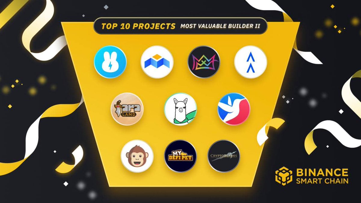 Thank you for the honor 😘😘😘
We are really proud to be in Top 10 #BSC MVBII Outstanding Projects 🏆

<a href="/cz_binance/">CZ 🔶 BNB</a> <a href="/BinanceChain/">Binance Chain</a> <a href="/TheBinanceNFT/">Binance NFT</a> @Binance