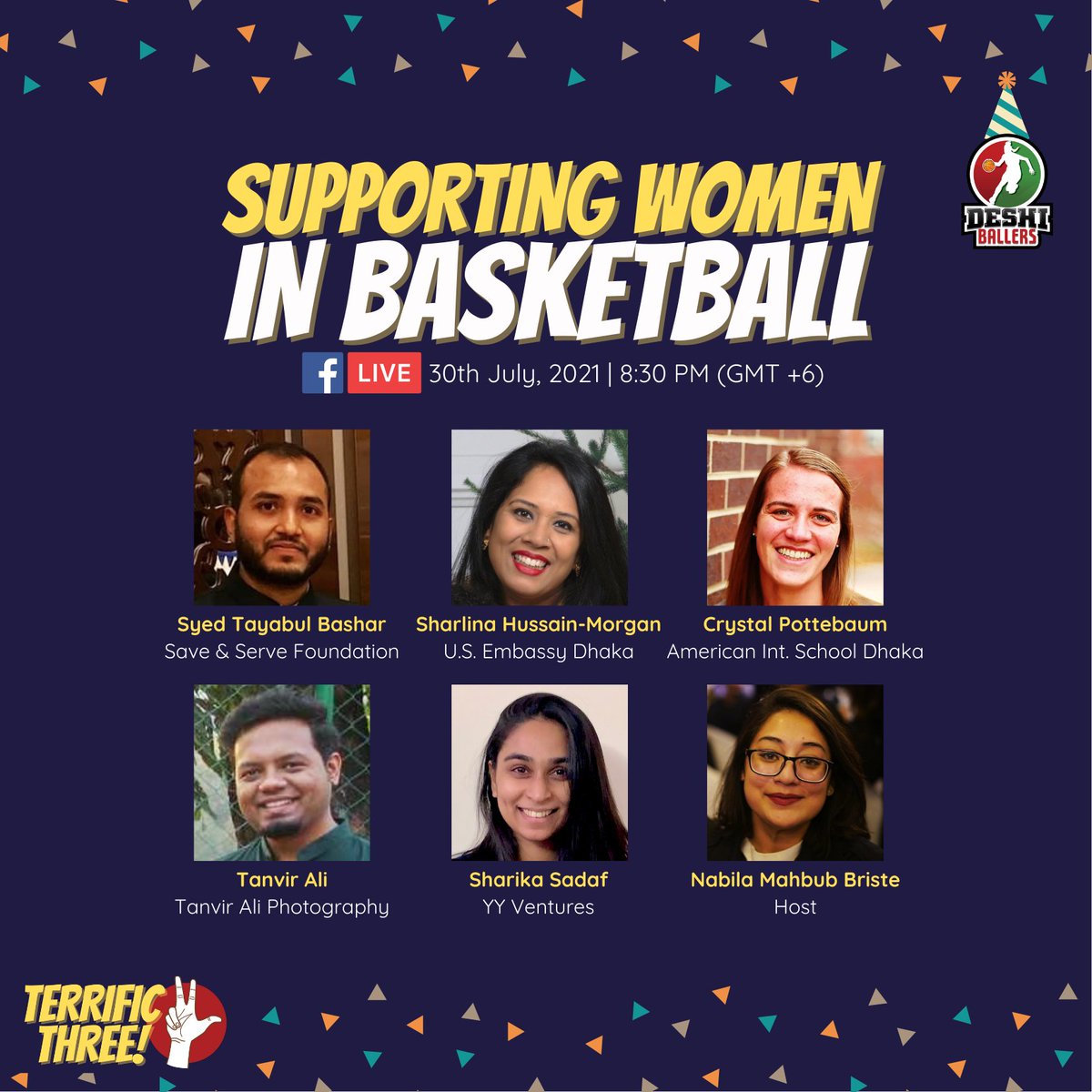 deshiballers's tweet photo. Our Terrific Three Birthday Celebration will kick-off with a panel discussion with our partners, mentors and well-wishers, without whom 3 years would not have been so amazing.
Save & Serve Foundation
@usembassydhaka
@AISDhaka1
Tanvir Ali Photography
YY Ventures
#TerrificThree https://t.co/oBkrpjh5ui