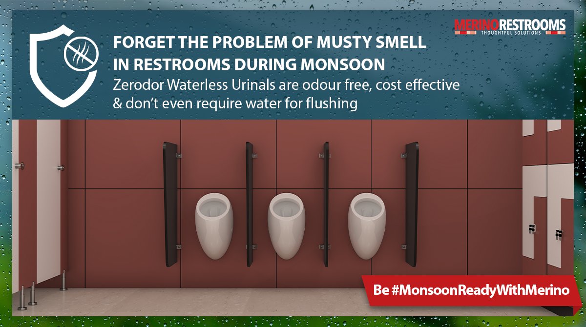 MerinoRestrooms's tweet photo. During #monsoon, you get that musty smell in the #restrooms. But, you know what? You can get rid of it, once in for all with #Zerodor #WaterlessUrinals! It makes them #OdourFree and doesn’t even require water for flushing. So, be #MonsoonReadyWithMerino

👉https://t.co/9t14XDRWeR https://t.co/f8C2mQ1gSJ