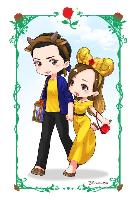 ※夢絵※夢の国に行く大まゆ🎡👩‍❤️‍👨💕 