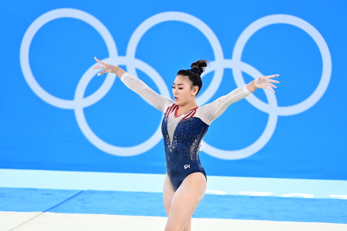 USAGym's tweet photo. Put this in the Louvre! 🤩

Olympic Champion, @sunisalee_! https://t.co/I7zWCcJuuo