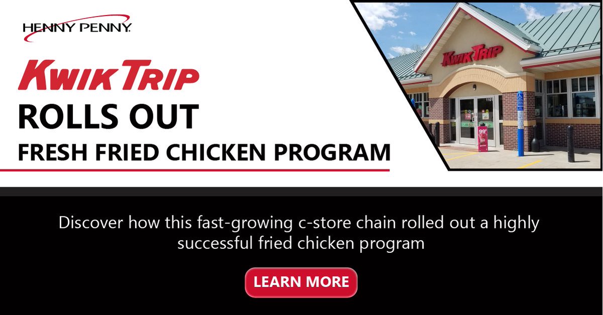 HennyPenny's tweet photo. When @KwikTrip wanted to add fresh, hand-breaded fried chicken to 770+ stores, @TaylorEntWI made it happen. Find out why they chose Henny Penny:
https://t.co/vNVLvQ4CeO
#casestudy #friedchicken #cstore #convenience #KwikTrip #KwikStar https://t.co/NKVczEwnFO