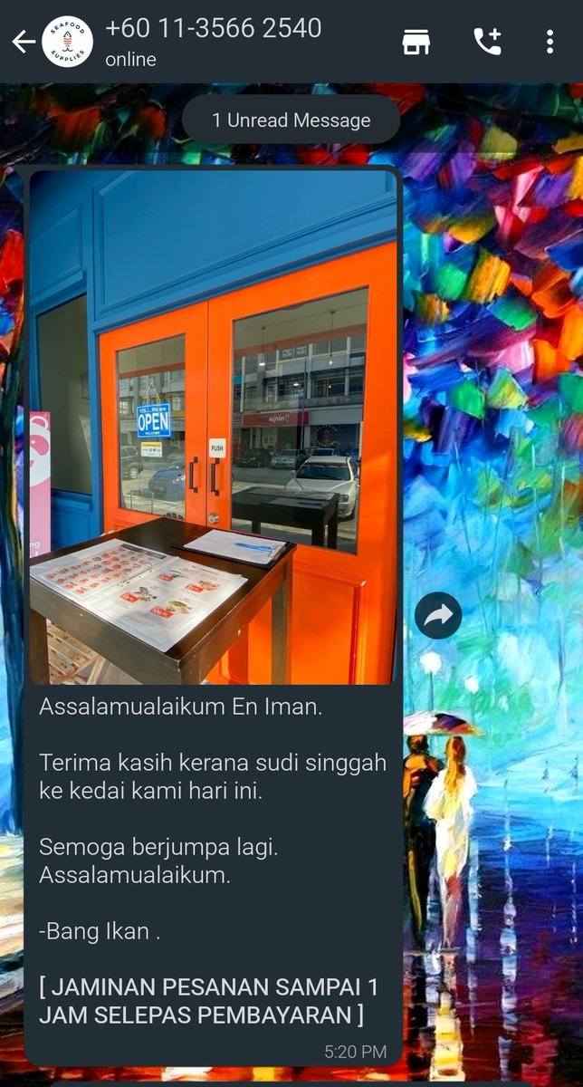 ImanDanialHakim's tweet photo. Pasar ikan pun hipster ya kat Bangi ni 😂

Terima kasih Bang Ikan, tak sangka dapat mesej tu, dari nak cuba-cuba terus rasa nak jadi pelanggan setia. https://t.co/N4qe3sGfYv