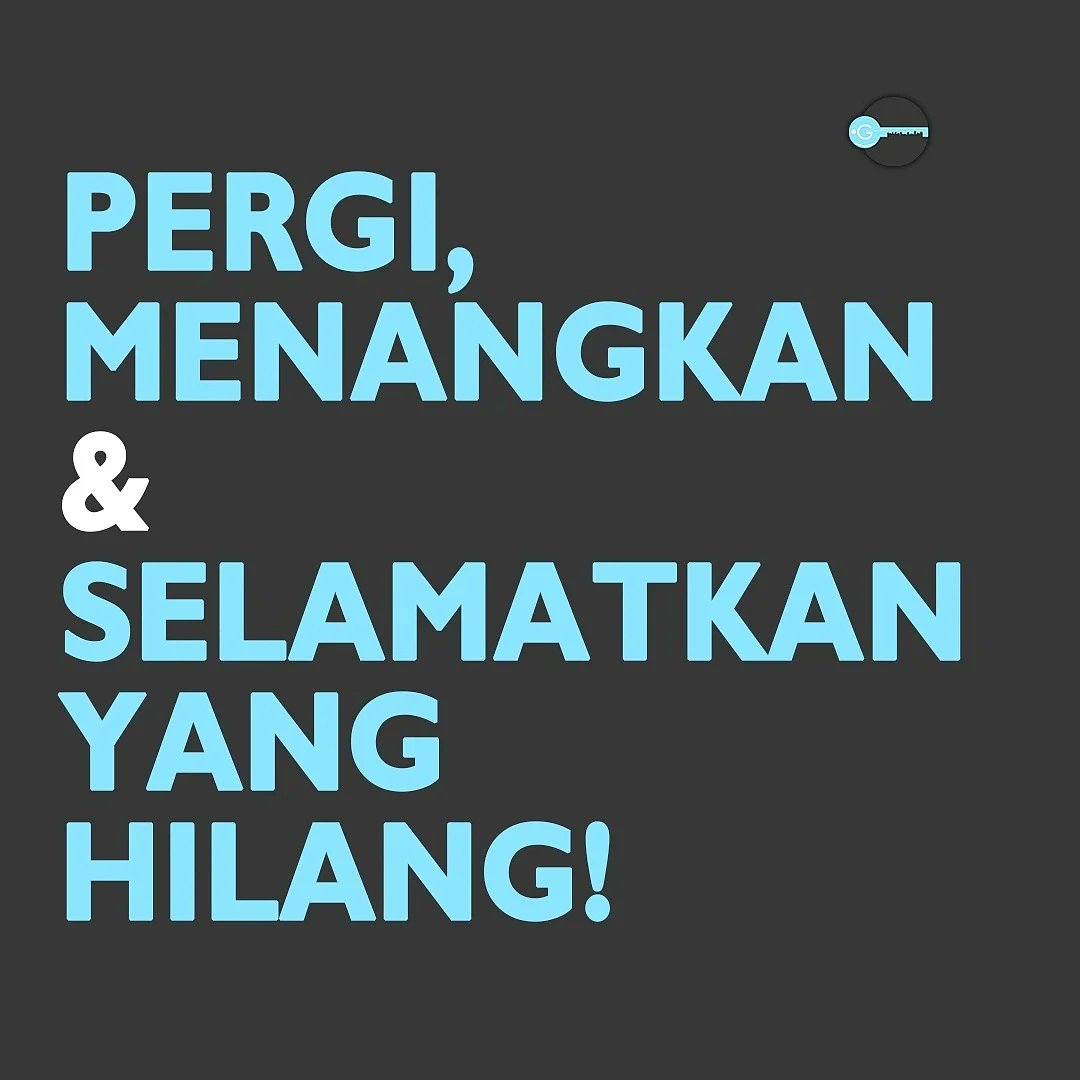 Susah sih, tapi Tuhan pasti mampukan! Yuk bisa yuk!💥💥💥

#pergimenangkan
#selamatkanyanghilang

#ikutYesus #panggilan #dipilih #murid #menjadimurid #muridKristus #Injil #kabarbaik #kemajuanInjil #kegerakan #revival #keselamatan #keselamatanjiwa #keselamatanbesar