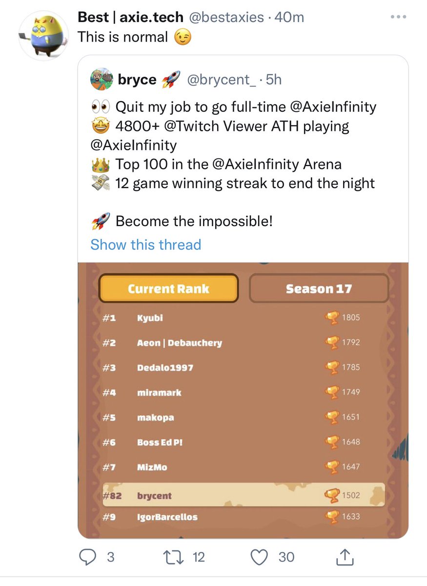 RareAxies's tweet photo. You boys are absolutely killing it &amp; providing inspiration to many, many people. I just love to see it 💜🚀

It almost makes me want to quit my jo… oh, hang on… 😬. I think I’m full time GIF!

@bestaxies @brycent https://t.co/bCh9gbUDX7