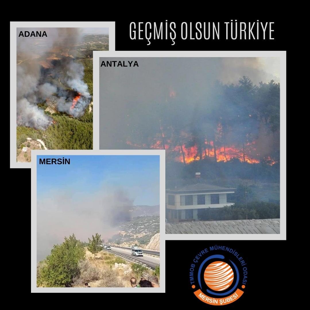 Türkiye'nin güneyi orman yangınlarıyla mücadele ediyor.
Mersin'de Aydıncık, Bozyazı ve Silifke(Boğsak Adası ve çevresi) ilçelerinde orman yangınları havadan ve karadan müdahalelerle kontrol altına alınmaya çalışılıyor.