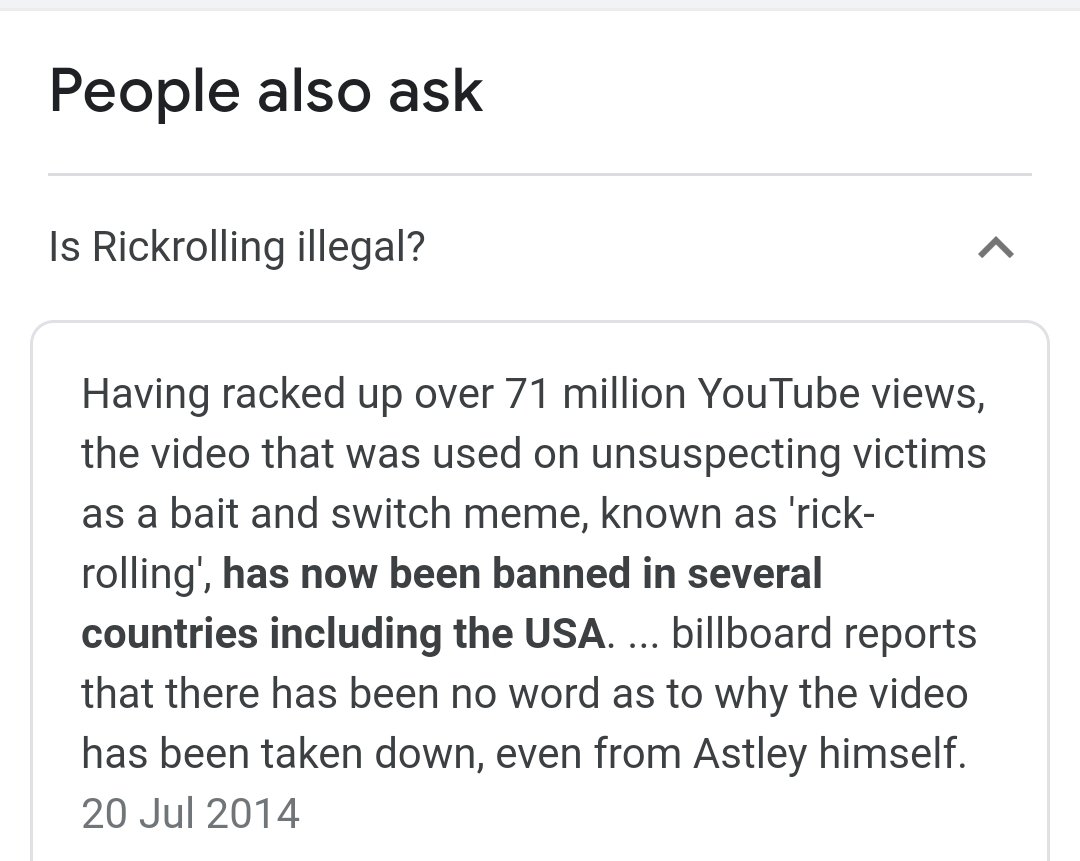 bloom.sys (🎂 → nov 26th) also i talk to june on X: imagine knowing little  about the internet, going online to look up a rickroll, finding the first  question is is rickrolling