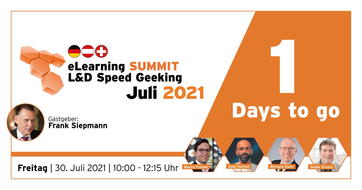 eLearningSUMMIT's tweet image. Morgen findet das nächste SUMMIT L&amp;amp;D Speed Geeking statt. 
Registrieren Sie sich noch heute und nehmen Sie kostenfrei am SUMMIT L&amp;amp;D Speed Geeking am 30. Juli 2021 ab 09:45 Uhr teil: bit.ly/L_SpeedGeeking…

#learninganddevelopment #corporatelearning #elearningfriday10am
