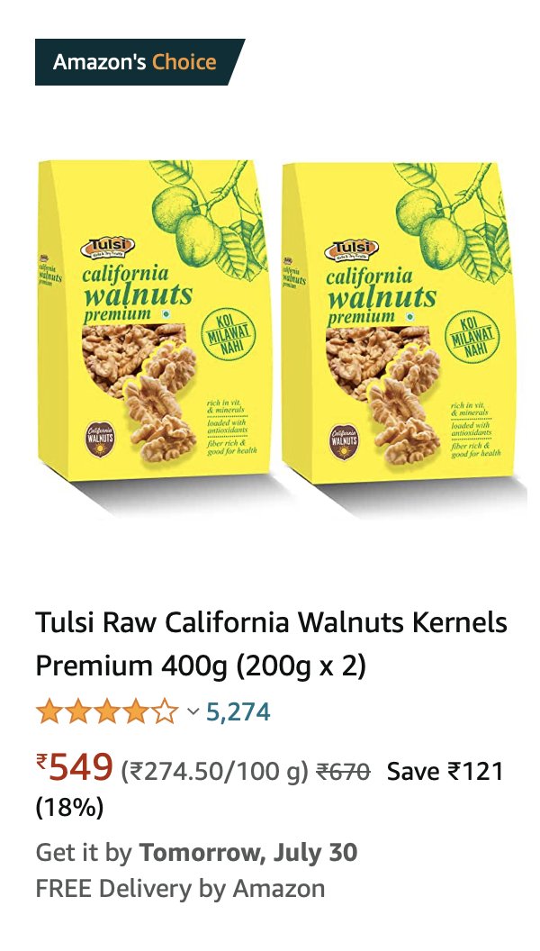 rohitkumarbirla's tweet image. Dear @amazonIN @amazonnow @AmazonAlexaIN 

Can you explain how this rate of 100gram is calculated?

#Amazonbug