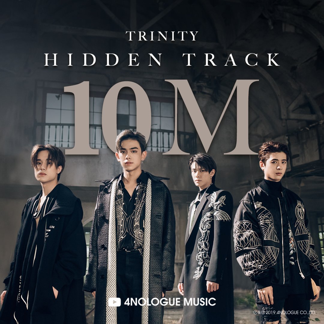 thirdd_n's tweet photo. Congratulations to TRINITY for reaching 10 million views of their mv song "Hidden Track"! 🥳❤️🖤

Keep supporting TRINITY and watch their music videos in @4NOLOGUE Music youtube channel. 
Link:https://t.co/ykojBxBYZm

#HiddenTrackMV10M #TRINITY_TNT #4NOLOGUEMUSIC #4NOLOGUE https://t.co/sB2MBQuOux