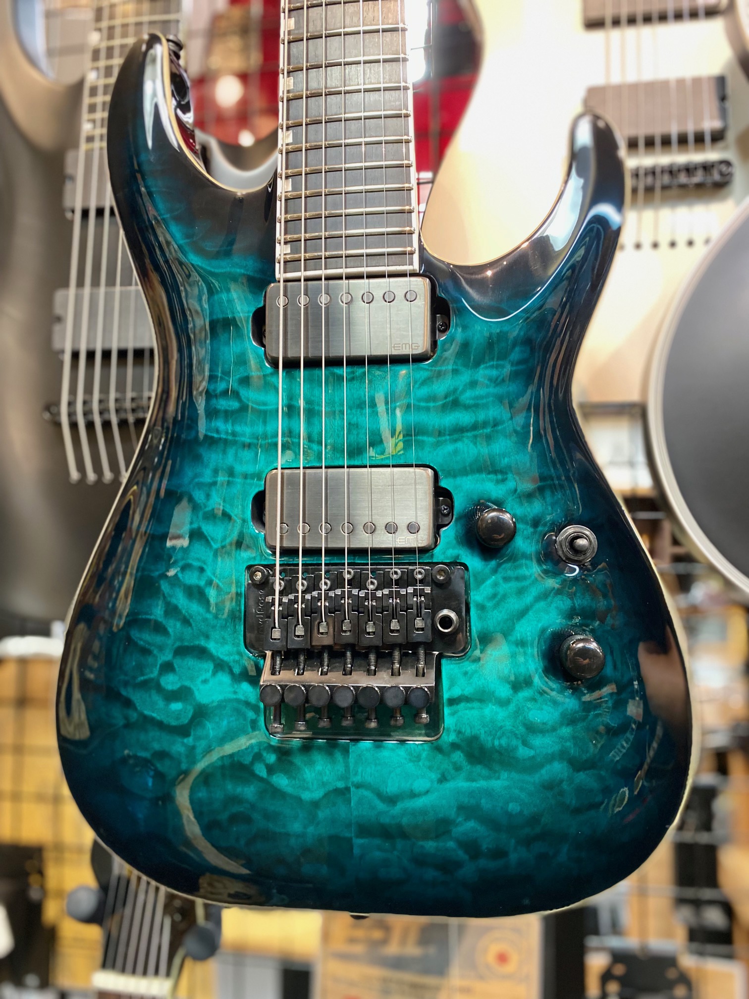 E-ll T-B7 7弦モディファイ ESPハードケース付 取り替えよ 