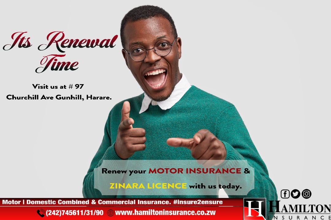 HInsuranceZW's tweet photo. It's renewal time🕰️⌛.
____________________________

Renew your Motor Vehicle and Zinara Licensing with us today. 

#insure2ensure #hamiltoninsurance #zinaralicensing https://t.co/lDaj8aGxZS
