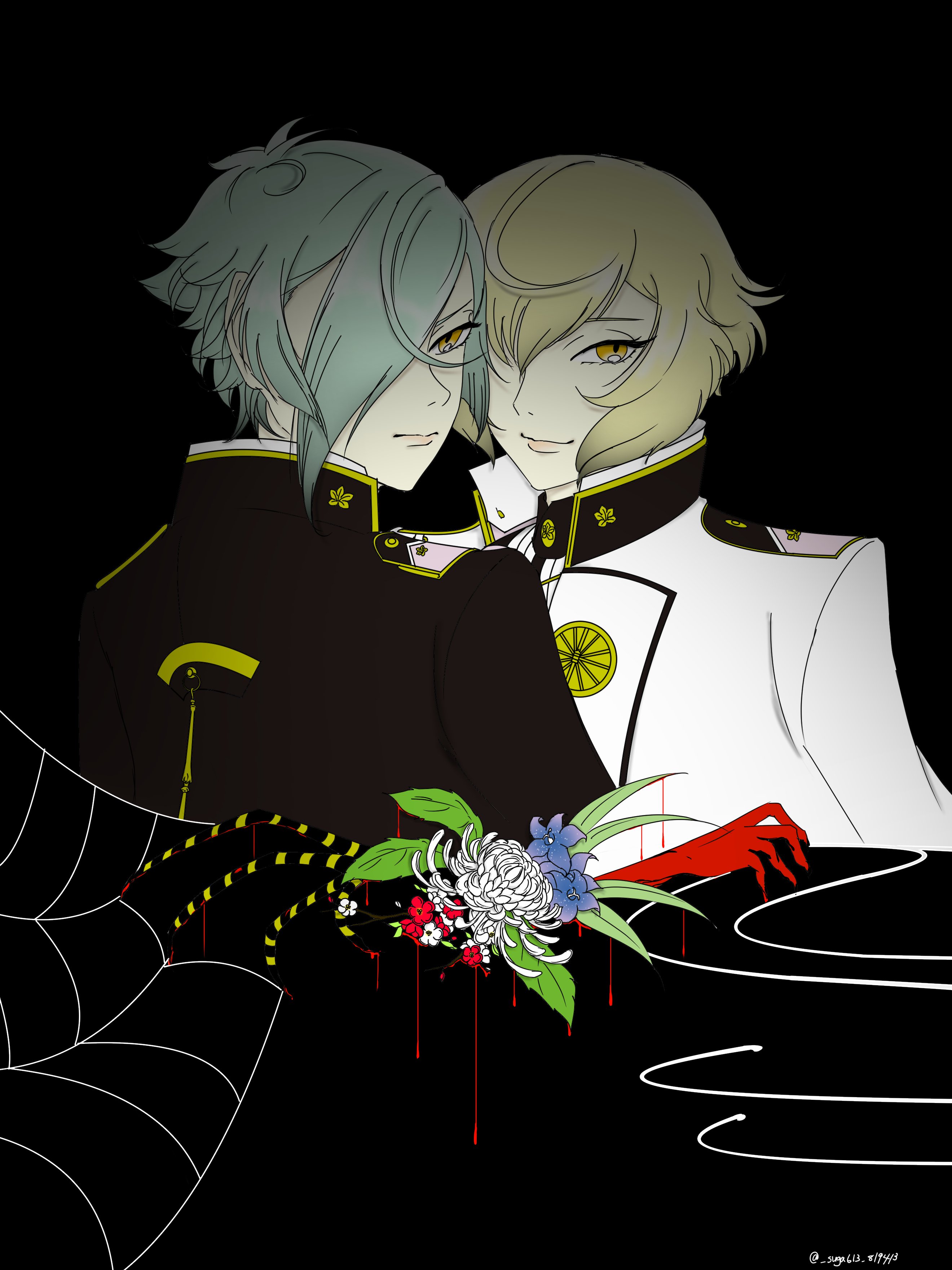 和金 A Twitter 髭切 膝丸 人の御世を守護するは刀の務めか 刀剣乱舞 耽美 イラスト T Co 1pb3nl8mhl Twitter