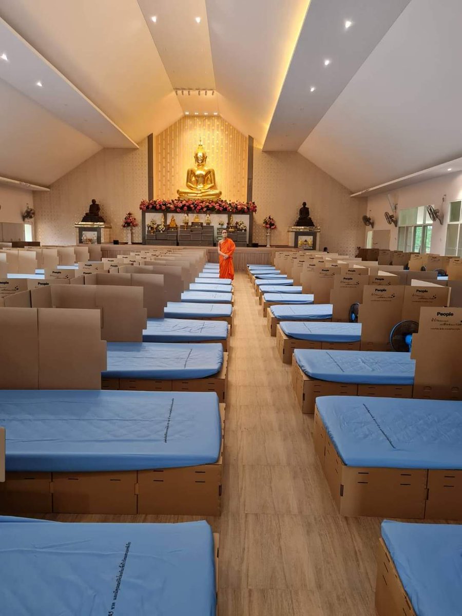 TeddyKung's tweet photo. โรงพยาบาลสนาม ณ อาคารปฏิบัติธรรม ๑๐๐ ปี สมเด็จพระญาณสังวร ณ พุทธมณฑล จ.นครปฐม พร้อมให้บริการแก่ผู้ป่วย #โควิด19 นะคะ ผู้มีจิตกุศลอยากบริจาคน้ำ อาหาร ของใช้ติดต่อที่คุณนิเวศ ๐๘๑ ๒๖๗ ๕๑๓๔ นะคะ ขอบคุณข่าวสารจากคุณ Pornpimol Suksringam ค่ะ #ร่วมด้วยช่วยกัน อนุโมทนาก สาธุ ค่ะ 🙏 https://t.co/eDTOSPa2hl