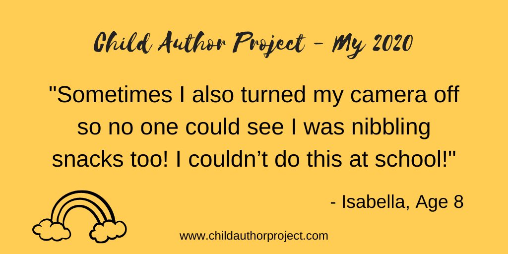 SNEAK PEEK!!!!! 👀👀👀

Our Child Author Project 'My 2020' book project explores children's thoughts and feelings surrounding the 2020 pandemic. 

Isabella found there were some positives to online learning! 

Have you read it yet? 
Get your copy here: amazon.co.uk/dp/1916068642