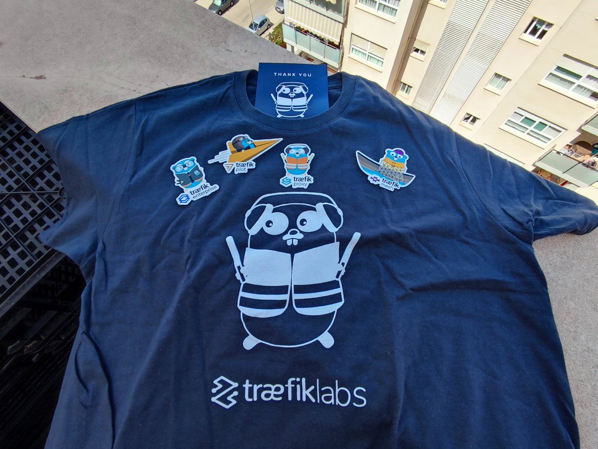 devMartini's tweet photo. Just received a nice present from @traefik for my little contribution 🤩 Thx a lot 🙏 open-source power 💪💪💪 https://t.co/EZlDzYA3Yg