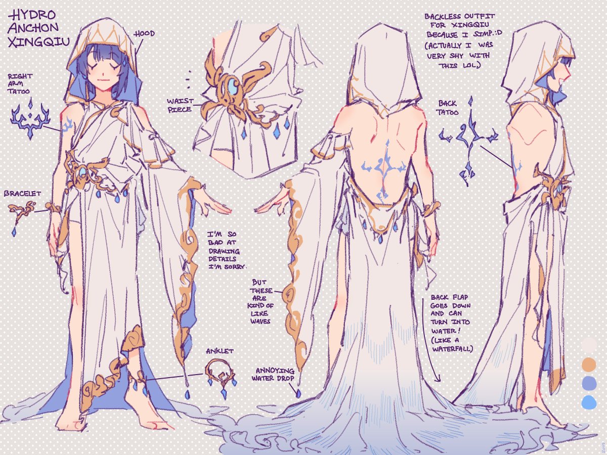 some reference sheets i'm sorry if this outfit looks too simple. 😭 