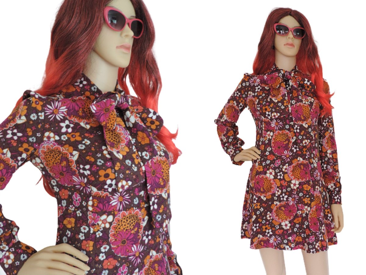 OfWearable's tweet photo. New in store in my #etsy shop: 60s Mod Dress in Brown Orange & Pink Floral Psych Print, Vintage 1960s Gogo Dress https://t.co/EgxcwolMkS Mod #60s #1960s #gogo #scootergirl #60smoddress #psychprintdress #minimod #popart https://t.co/SbPcGSaQS4