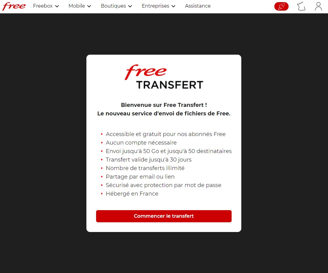 anael_tw's tweet photo. 📥 #FreeTransfert : les abonnés #Free ont accès à un nouveau service gratuit d’envoi de fichiers.
🔗 https://t.co/uK299H1F9b https://t.co/UYu2U6Y9um