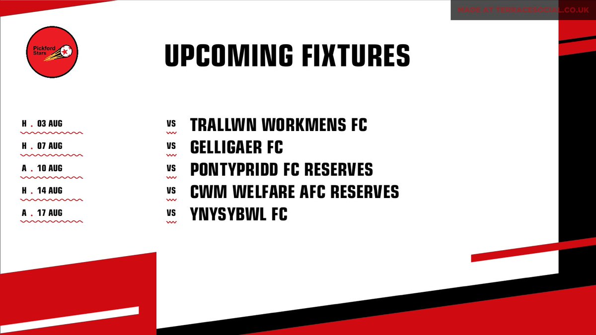 PickfordStarsFC's tweet photo. ⚽️⚽️ UPCOMING FIXTURES - AUGUST 2021 ⚽️⚽️ 

Keep these dates in your diary guys! ✨❤️ 
4 home games
4 away games 

First game of the 21/22 season will be Tuesday 3rd August. More details to be released soon 

#UppaStars #JustForJake https://t.co/BivFns0drq