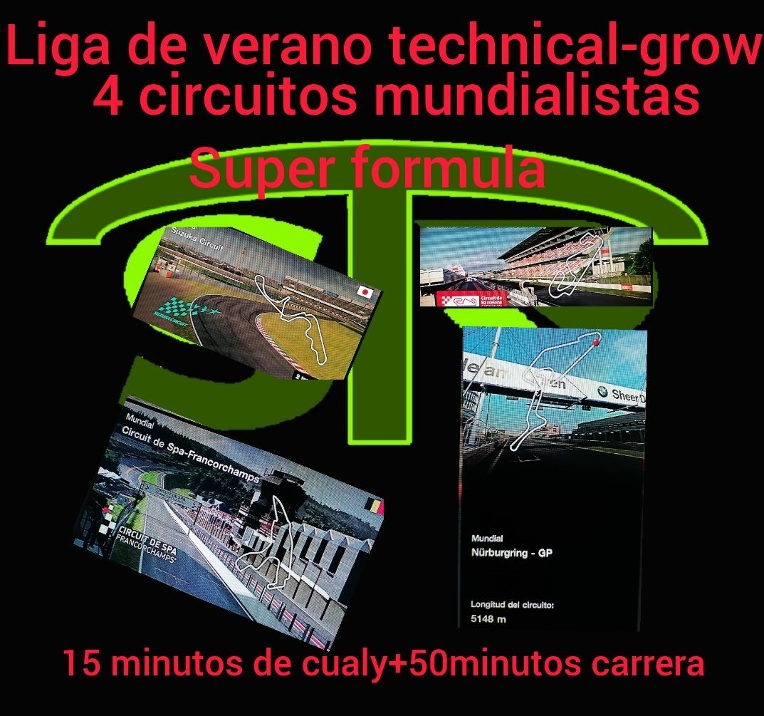 1 campeonato dw verano TSR_TECHNICAL-GROW sim racing
1 circuito suzuka dia 30 hora 22:00
Retranmison por YouTube
youtube.com/channel/UCwcTy…